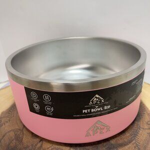 APEX Dog Bowl 100% STAINLESS STEEL DOG BOWL 8 CUP SIZE LARGE BUILT TO LAST
